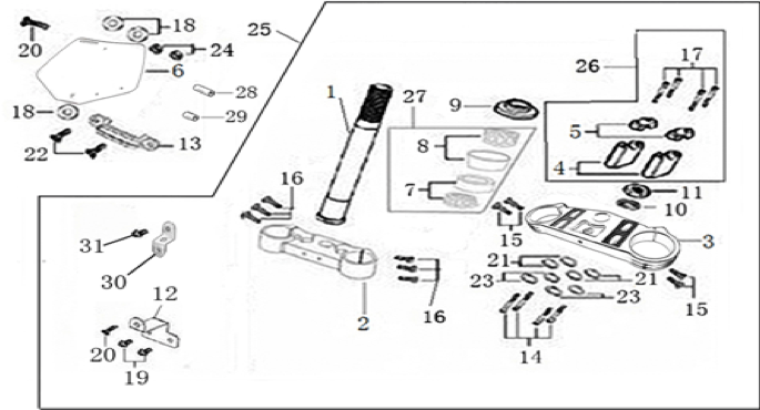 02 Steering Stem Assembly