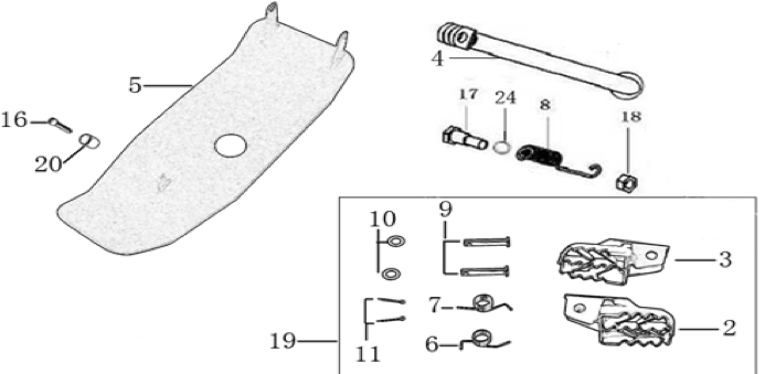 09 Foot Peg assy