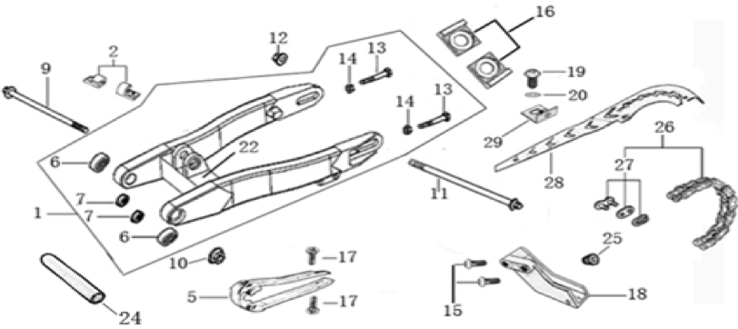 10 Swing Arm assy