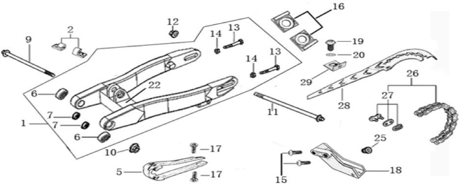 10 Swing Arm assy