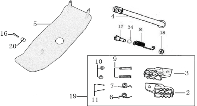 09 Foot Peg assy