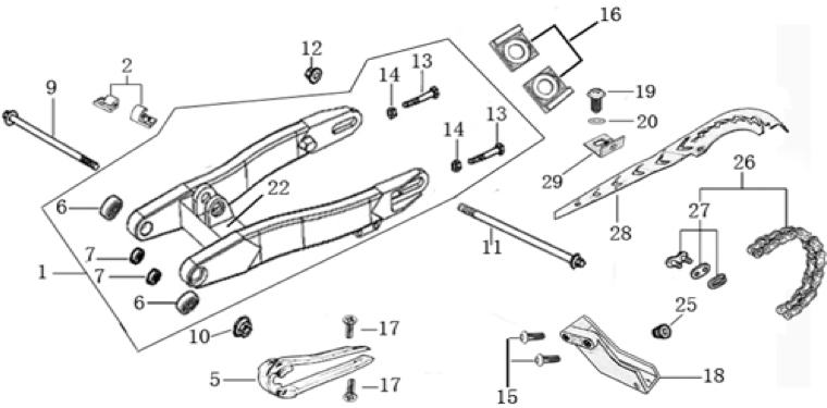 10 Swing Arm assy