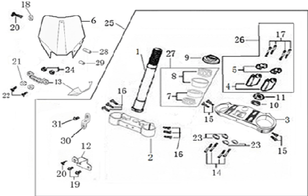 02 Steering stem assembly