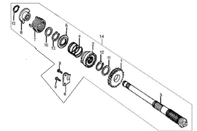 40 Kick Starter Spindle