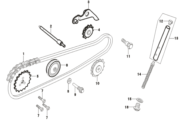 33 Cam Chain/ Tensioner