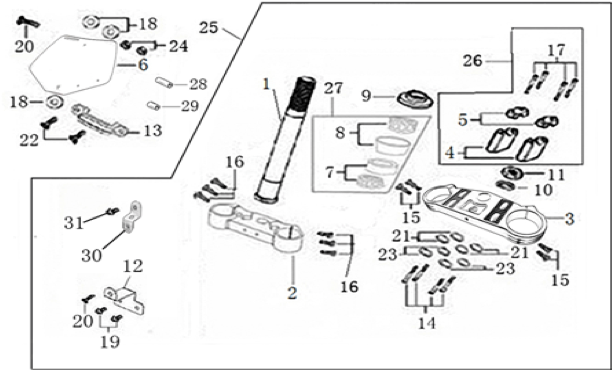 02 Steering stem assembly