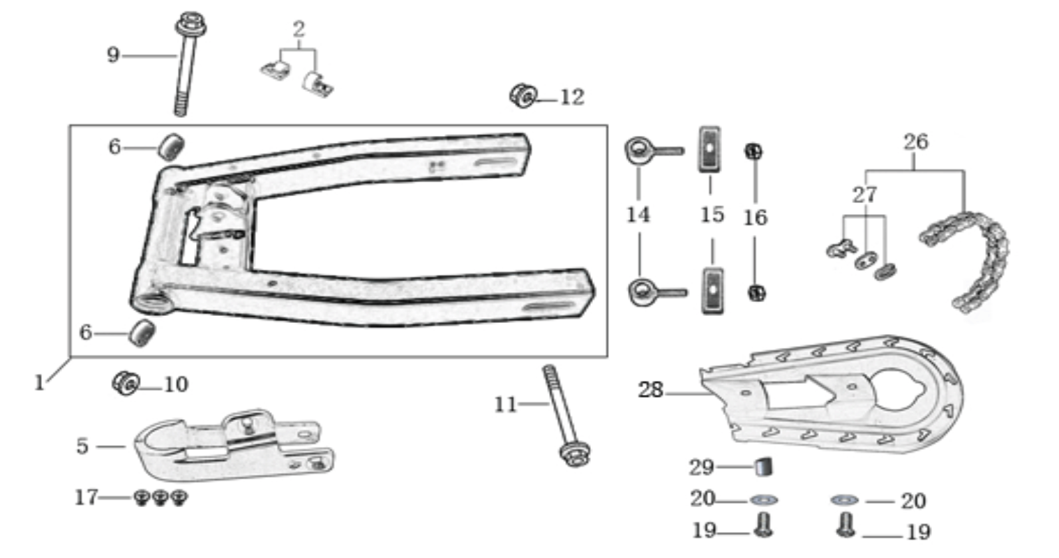 10 Swing Arm assy