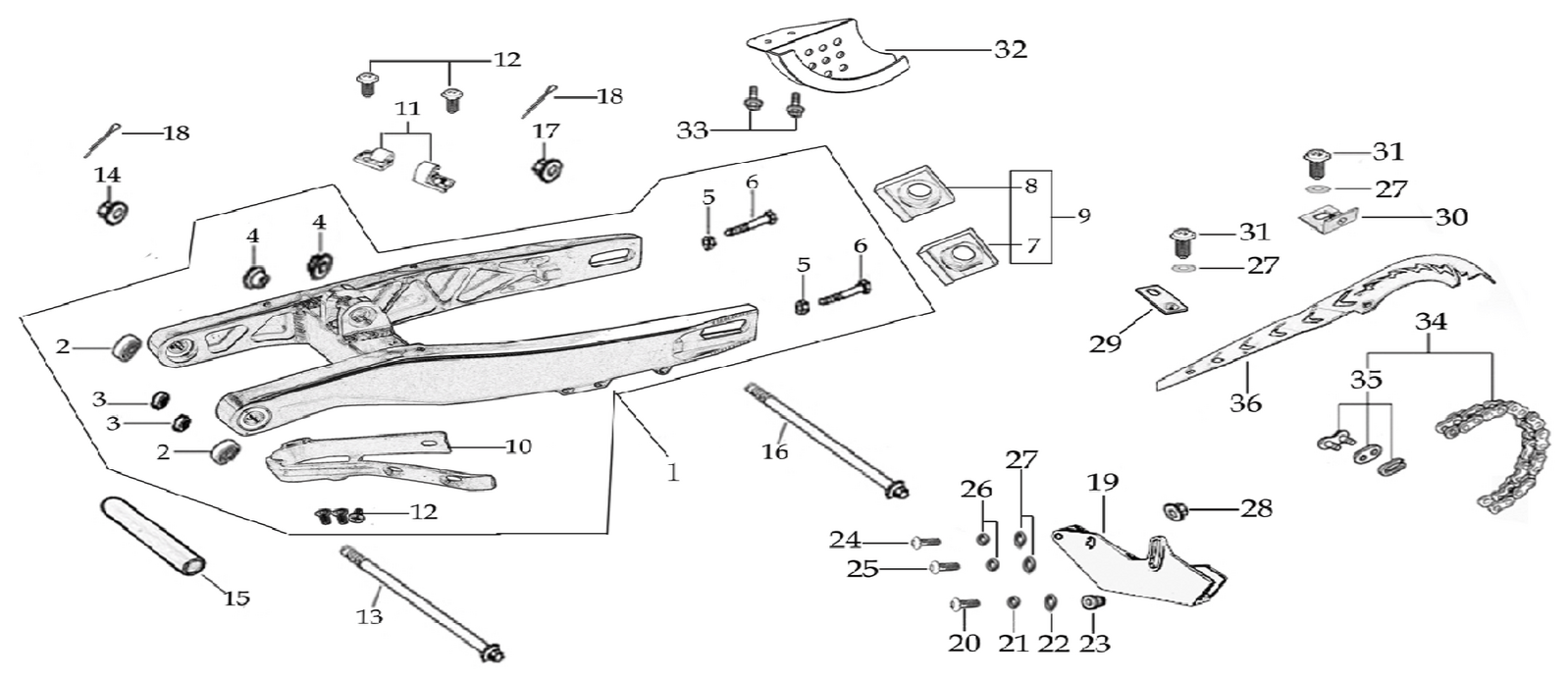 10 Swing Arm assy