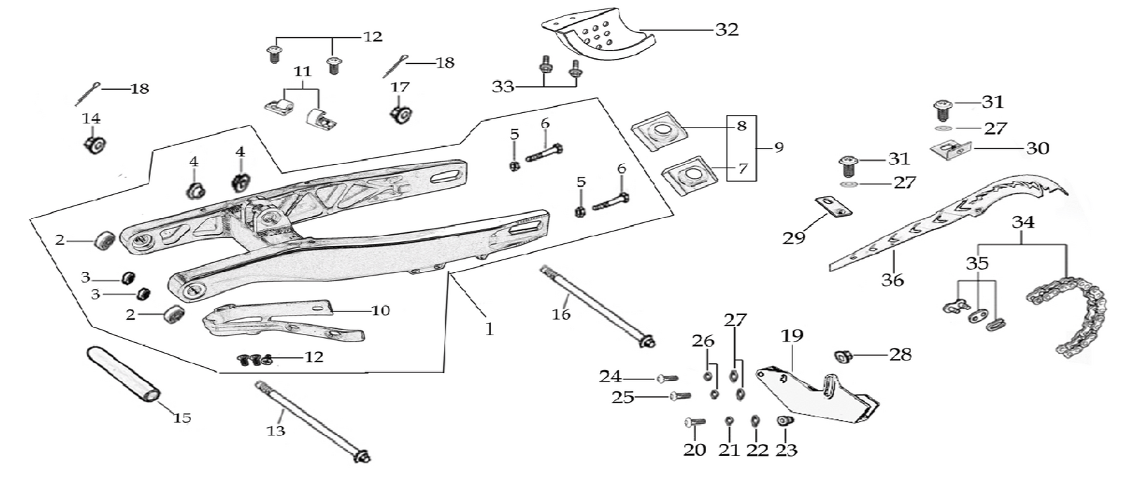 10 Swing Arm assy