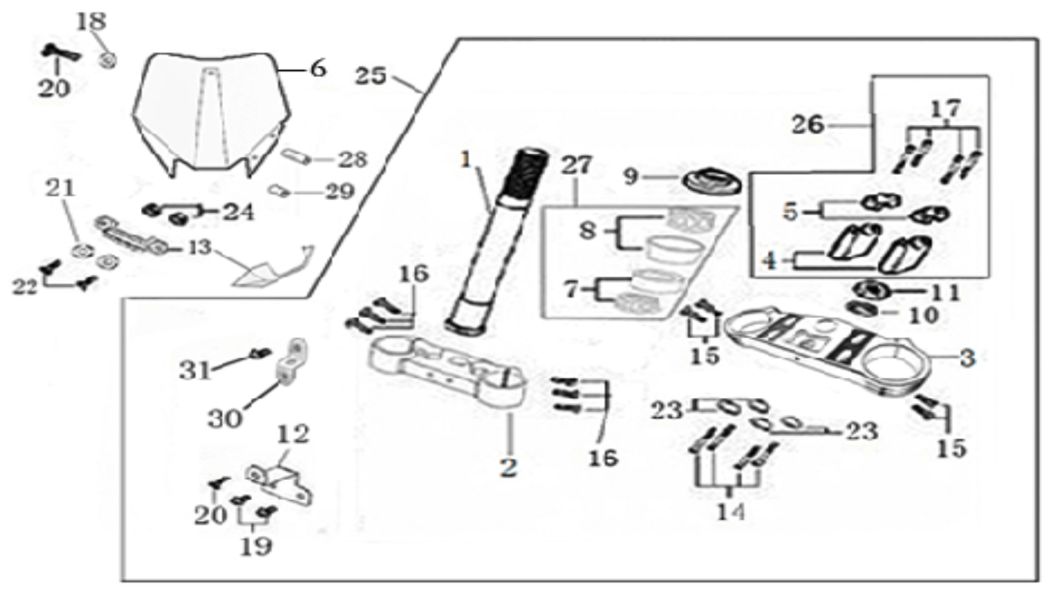 02 Steering stem assembly