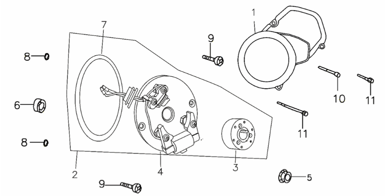 37 Left Crankcase Cover & Magnetio