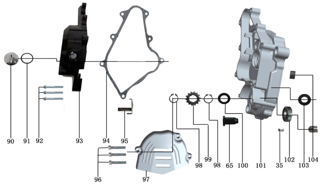 34 Lefthand Engine Assy