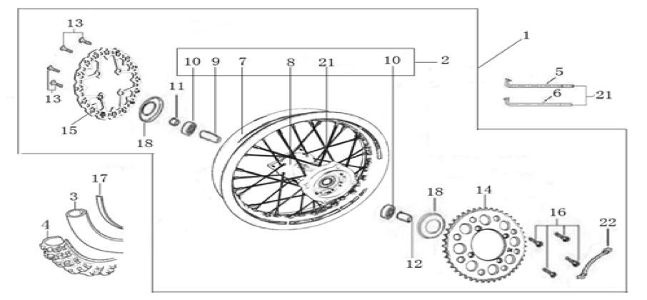 11 Rear Wheel Assy