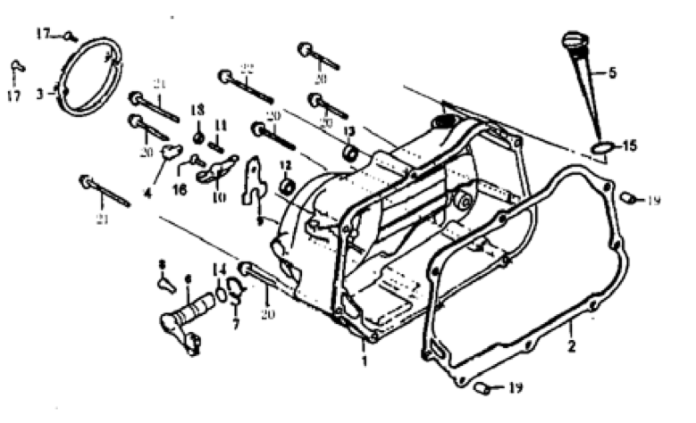 34 Right Crankcase Cover