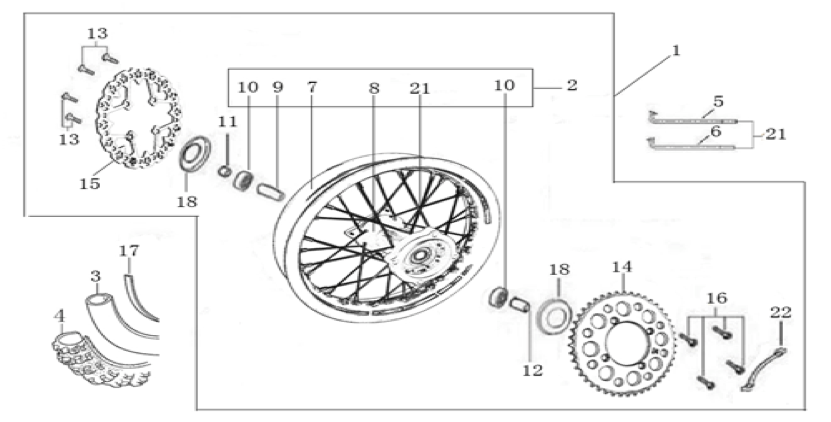 11 Rear Wheel Assy