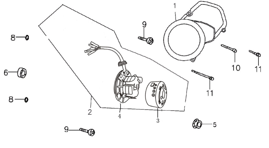 37 Left Crankcase Cover & Magnetio