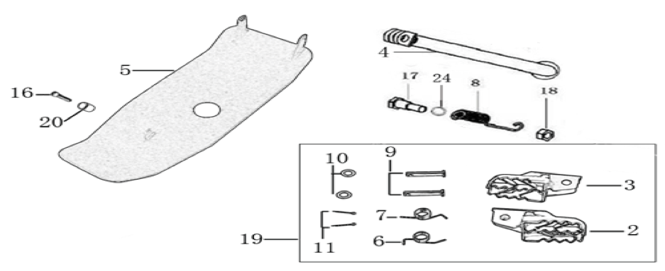 09 Foot Peg Assy