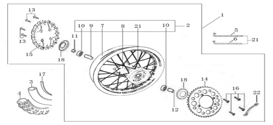 11 Rear Wheel Assy