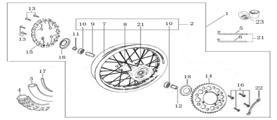 11 Rear Wheel Assy