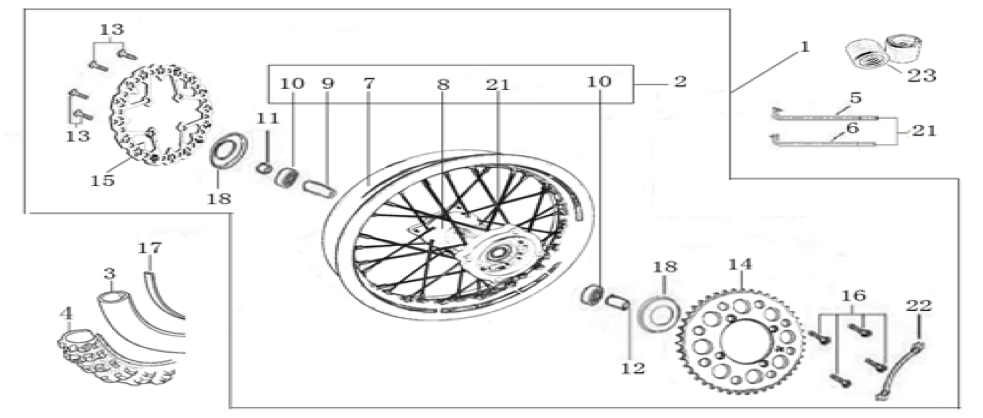 11 Rear Wheel Assy