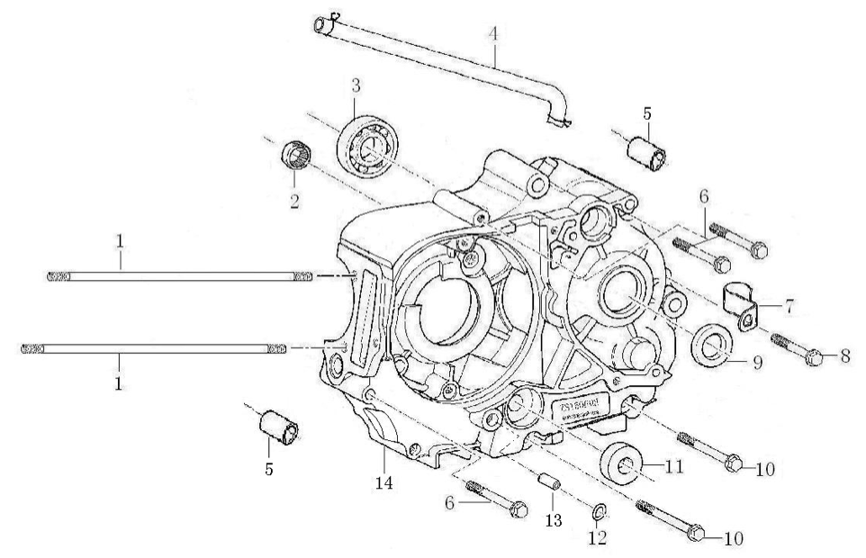 37 Left Crankcase 