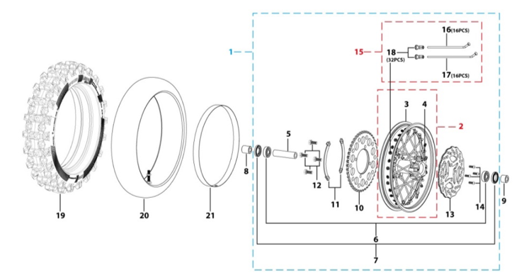 11 Rear Wheel Assy