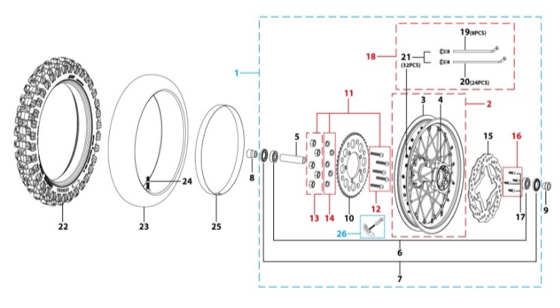 11 Rear Wheel Assy