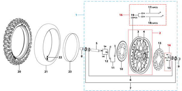 11 Rear Wheel Assy