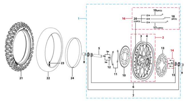 11 Rear Wheel Assy