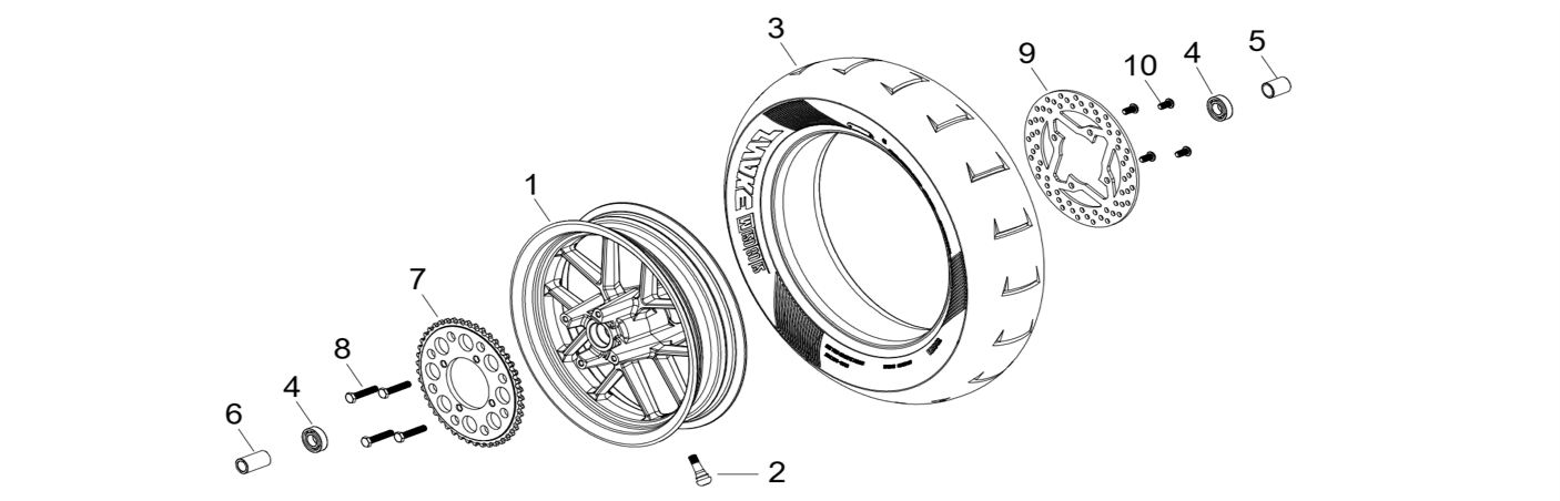 11 Rear Wheel Assy