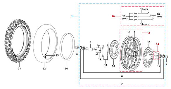 11 Rear Wheel Assy