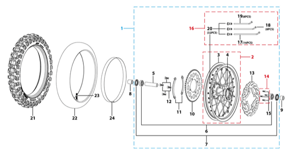 10 Rear Wheel Assy