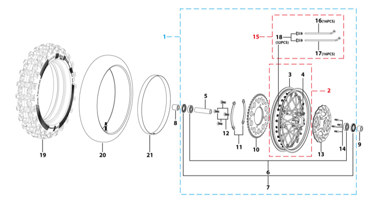 11 Rear Wheel Assy