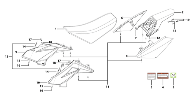 14 Seat & Plastic Kit