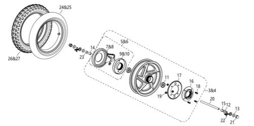 05 Rear Wheel Assy