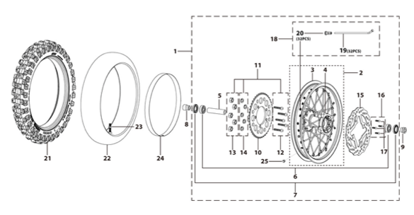 11 Rear Wheel Assy