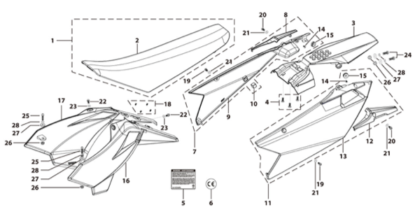 14 Seat & Plastic Kit