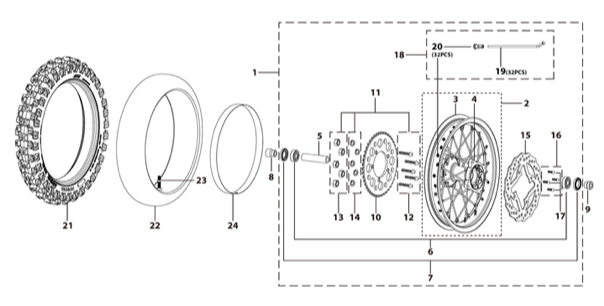 11 Rear Wheel Assy