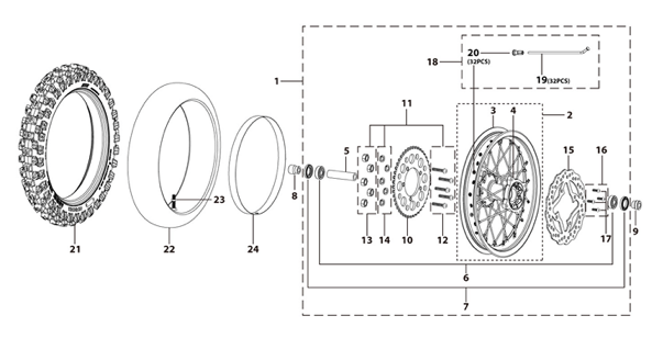 11 Rear Wheel Assy