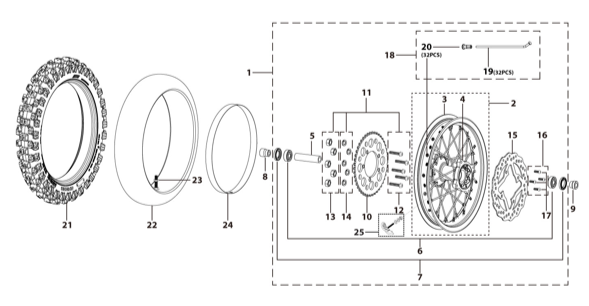 11 Rear Wheel Assy