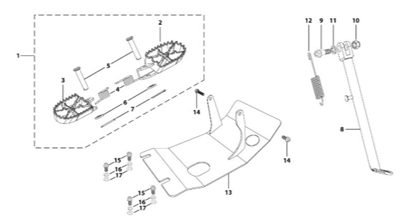 09 Foot Peg Assy