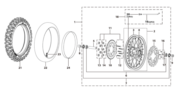 11 Rear Wheel Assy