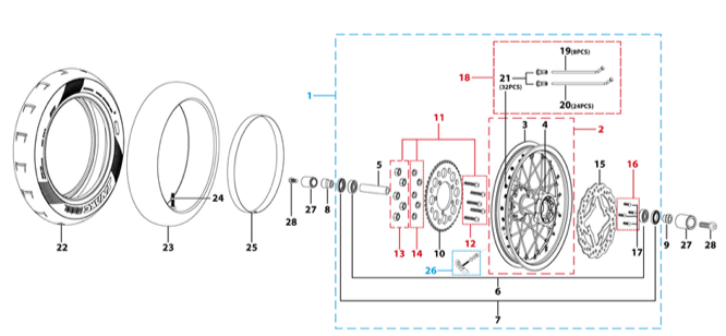 11 Rear Wheel Assy