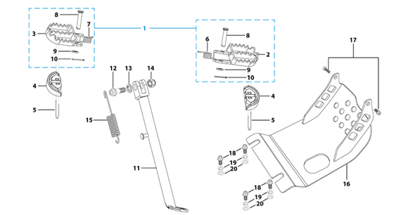 09 Foot Peg Assy