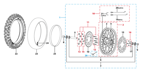 11 Rear Wheel Assy