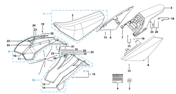 14 Seat & Plastic Kit