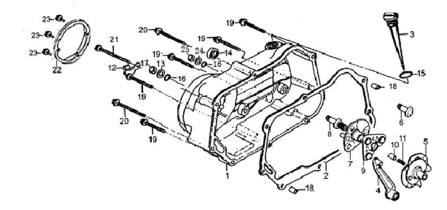 34 Right Crankcase Cover