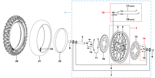 11 Rear Wheel Assy