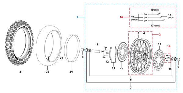 11 Rear Wheel Assy