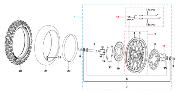 11 Rear Wheel Assy